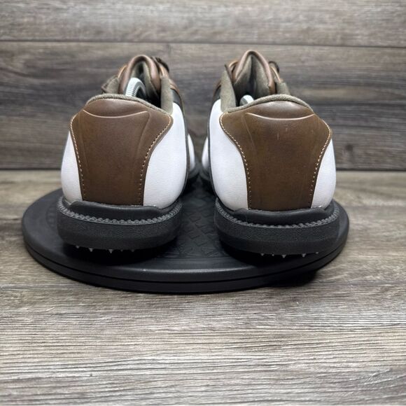 FootJoy FJ Leather White Brown Saddle Golf Shoes 45330 Mens 11.5 Wide - Picture 5 of 10